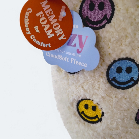 Moon Cake Smiley Face Slippers and Socks Set Womens Size XL 11-12 - Picture 5 of 7